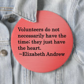 Freiwillige haben große Extraherzen Button (Beispiel)