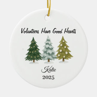 Freiwillige haben gute Herzen, Freiwilligen-Schmuc Keramik Ornament