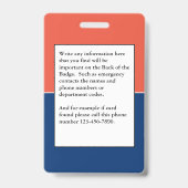 Freiwillige ID Card Modern Frag Me Logo Custom Abz Ausweis (Rückseite)