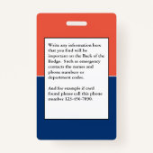 Freiwillige ID Card Modern Frag Me Logo Custom Abz Ausweis (Rückseite)