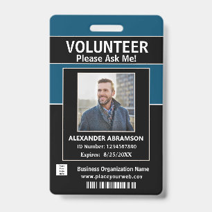 Freiwillige ID Card Modern Frag Me Logo Custom Ausweis