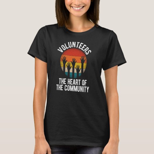 Freiwillige im Herzen der Gemeinschaft T-Shirt (Vorderseite)
