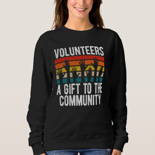 Freiwillige in der Gemeinschaft Sweatshirt (Vorderseite)