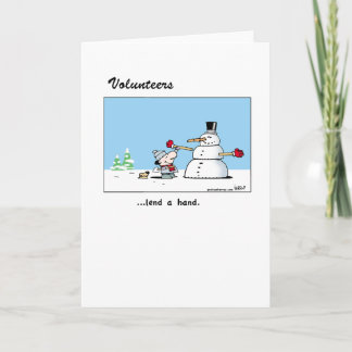 Freiwillige leihen eine Hand Dankeskarte