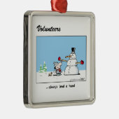 Freiwillige leihen immer eine Hand! Silbernes Ornament (Rechts)