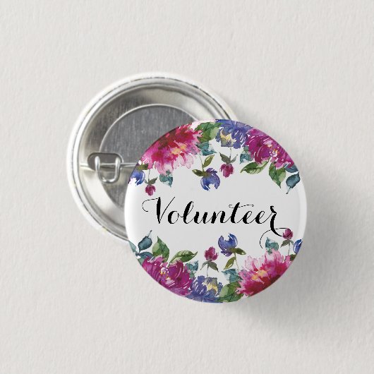 Freiwillige lila weibliche Mädchen Abzeichen Button (Vorne & Hinten)