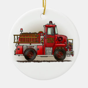 Freiwillige Löschfahrzeug-Verzierung Keramik Ornament