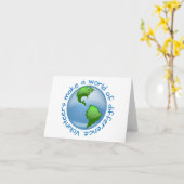 Freiwillige machen eine Welt der Unterschiede Karte (Gelbe Blume)