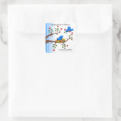 Freiwillige machen einen Unterschied Quadratischer Aufkleber (Tasche)