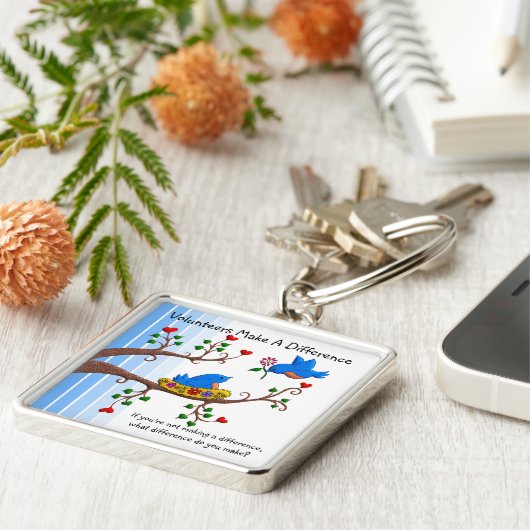 Freiwillige machen einen Unterschied Schlüsselanhänger (Seite)