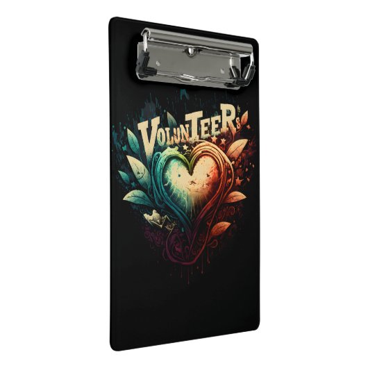 Freiwillige Mini Klemmbrett (Schrägansicht)