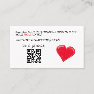 Freiwillige mit US QR Code Business Cards Visitenkarte