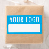 Freiwillige Namenskleber mit Logo schreiben auf Ab (Insitu)