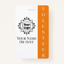 Freiwillige Orange Mitarbeiter-ID mit Logo Ausweis