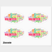 Freiwillige Ovaler Aufkleber (Blatt)