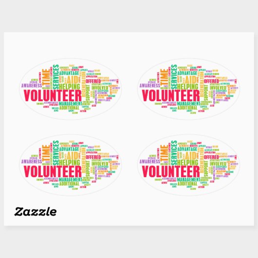 Freiwillige Ovaler Aufkleber (Blatt)