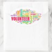 Freiwillige Ovaler Aufkleber (Tasche)