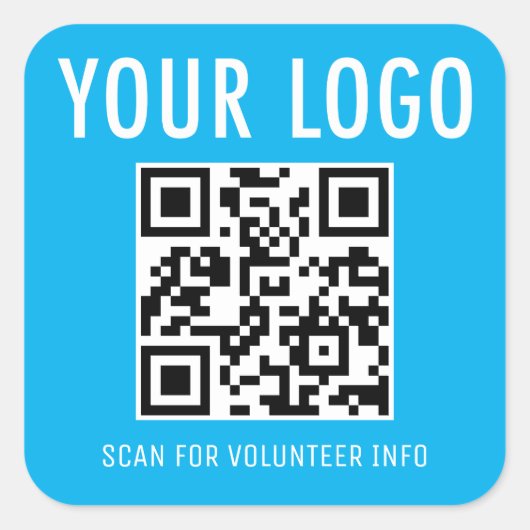 Freiwillige QR-Code-Aufkleber für benutzerdefinier Quadratischer Aufkleber (Vorderseite)