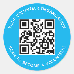 Freiwillige QR-Code-Sticker rund um kundenspezifis Runder Aufkleber