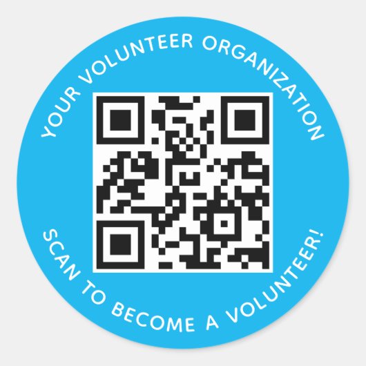 Freiwillige QR-Code-Sticker rund um kundenspezifis Runder Aufkleber (Vorderseite)