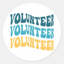 Freiwillige Runder Aufkleber