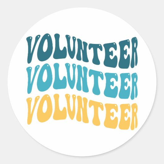 Freiwillige Runder Aufkleber (Vorderseite)
