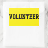 Freiwillige Schwarz-Gelb-ID-Event-Abzeichen Rechteckiger Aufkleber (Tasche)