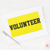 Freiwillige Schwarz-Gelb-ID-Event-Abzeichen Rechteckiger Aufkleber (Umschlag)