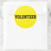 Freiwillige Schwarz-Gelb-ID-Event-Abzeichen Runder Aufkleber (Tasche)