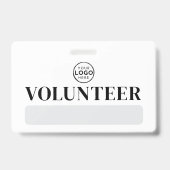 Freiwillige Schwarz-weiße Logos Ausweis (Front)