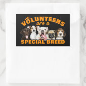Freiwillige sind ein spezieller Hunderettungshelfe Rechteckiger Aufkleber (Tasche)