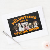 Freiwillige sind ein spezieller Hunderettungshelfe Rechteckiger Aufkleber (Umschlag)