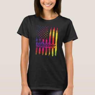 Freiwillige US-Flagge Freiwilligenarbeit T-Shirt