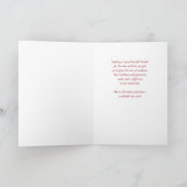 Freiwillige Vielen Dank an Christmas Poinsettias Karte (Innenseite)