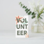 Freiwillige Vintage Blüte Visitenkarte (Stehend Vorderseite)