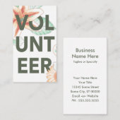 Freiwillige Vintage Blüte Visitenkarte (Vorne/Hinten)