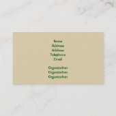 Freiwillige Visitenkarte (Rückseite)