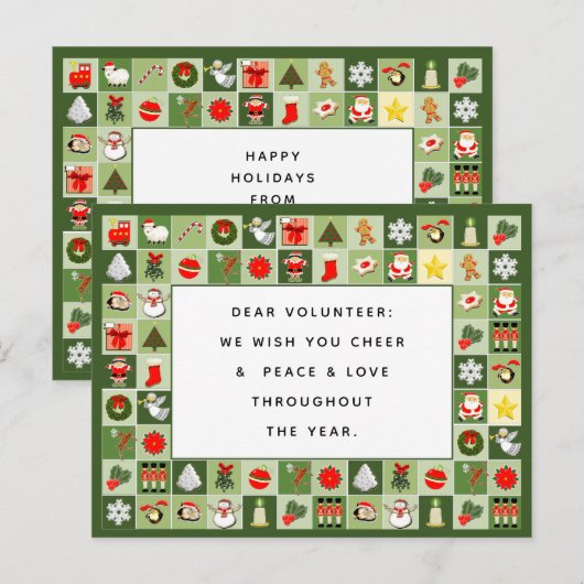 Freiwillige Weihnachtskarte Feiertagspostkarte (Vorne/Hinten)