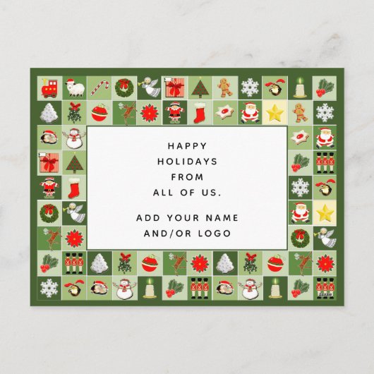 Freiwillige Weihnachtskarte Feiertagspostkarte (Rückseite)