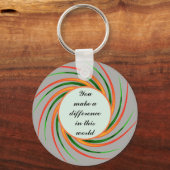 Freiwillige Wertschätzung Bright Spiral Vielen Dan Schlüsselanhänger (Vorderseite)