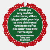 Freiwillige Wertschätzung Papier Ornament - Weihna (Rückseite)