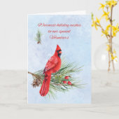 Freiwillige Wertschätzung Weihnachten Kardinal Karte (Gelbe Blume)