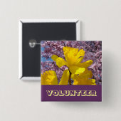 FREIWILLIGEN Buttons Frühlingsnarzissen Blumen Blü (Vorne & Hinten)