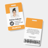 Freiwilligen-Foto-ID-Ausweise mit Clip oder Bandsc Ausweis (Vorder- & Rückseite)