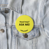 Freiwilligen "Frag Mich" Hilfe Pin Button (Beispiel)