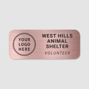 Freiwilligen-Logo Rose Gold Namensschild