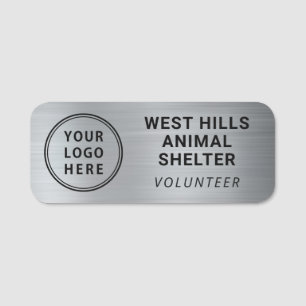 Freiwilligen-Logo Silber Namensschild