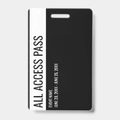 Freiwilligen-Name All Access Pass Veranstaltung Sc Ausweis (Rückseite)