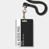 Freiwilligen-Name All Access Pass Veranstaltung Sc Ausweis (Rückseite mit Lanyard)
