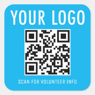 Freiwilligen-QR-Code-Aufkleber Benutzerdefiniertes Quadratischer Aufkleber